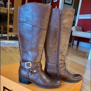 Unisa Brown Knee High Riding Boots